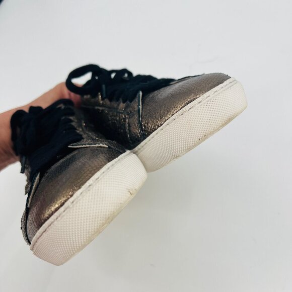 All Saints Sheer Leather Shimmer Trainers 01-11-94‎ Metallic Gold Sizer 10 - Picture 7 of 12